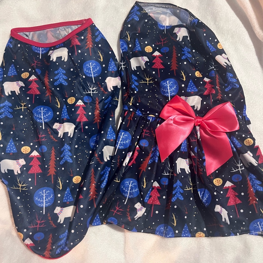 2 pc. set dog holiday wear